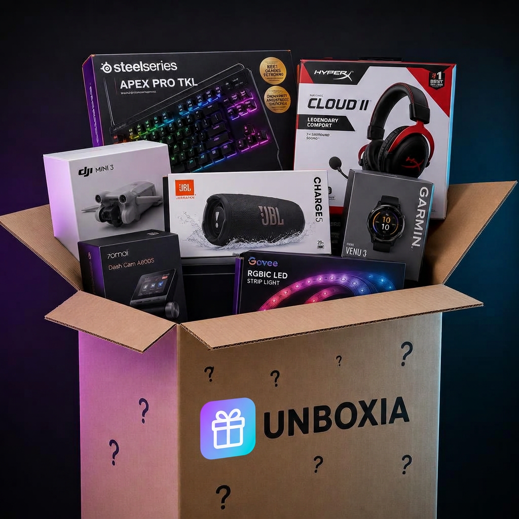 Velký Mystery Box — mystery box Unboxia s elektronikou